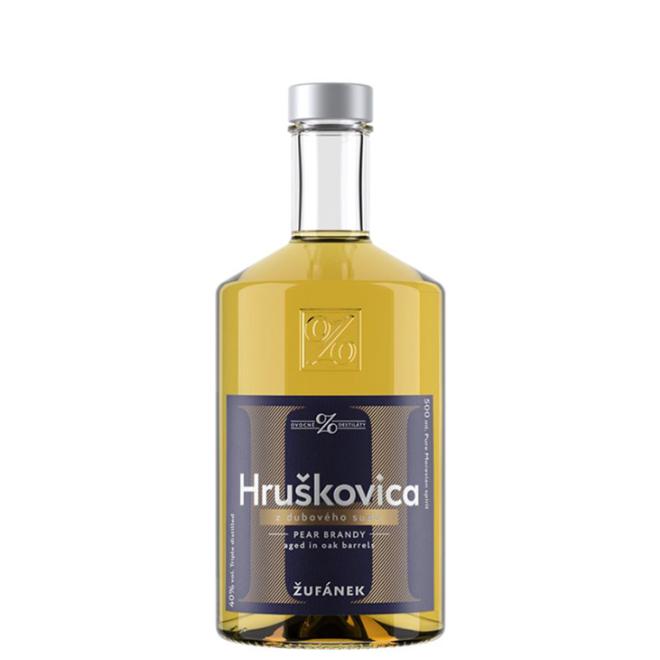 Žufánek Hruškovica z dubového sudu 0,5l 40%