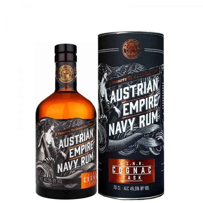 Austrian Empire Navy Cognac Cask 0,7l 46,5% + tuba