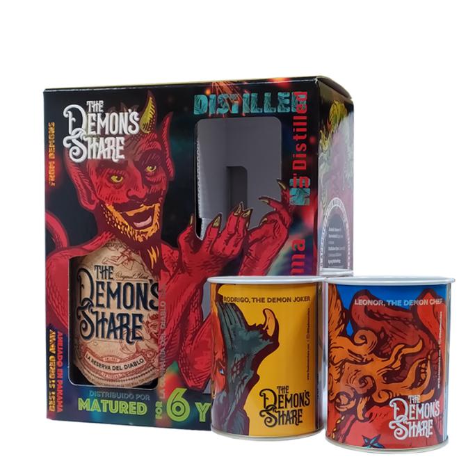 Demon's Share 0,7l 40% + 2 Leonor-Rodrigo plechové poháre v kazete