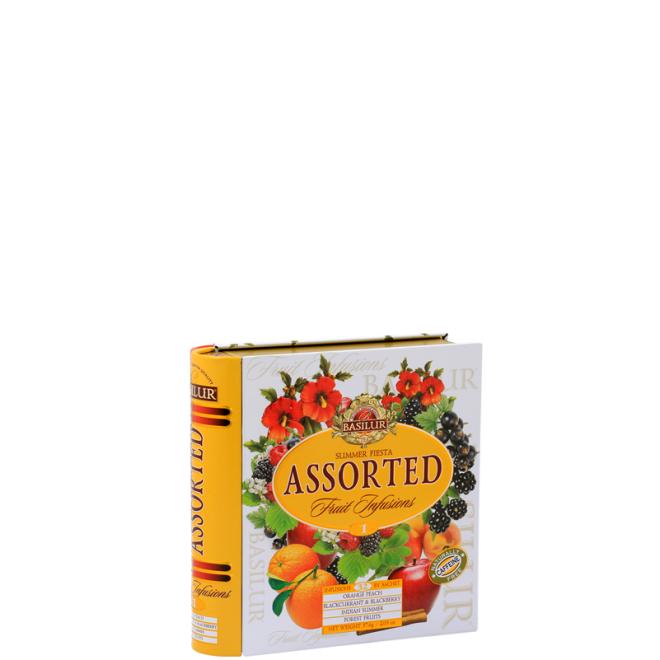 Basilur Kniha Fruit Infusions Summer Fiesta 32 x 1,8g v plechovej dóze